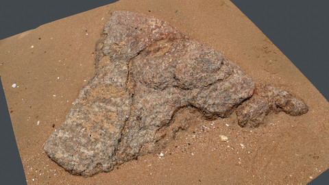 Photoscan_Beach Rock_0010_only HighPoly Mesh (16K Texture)