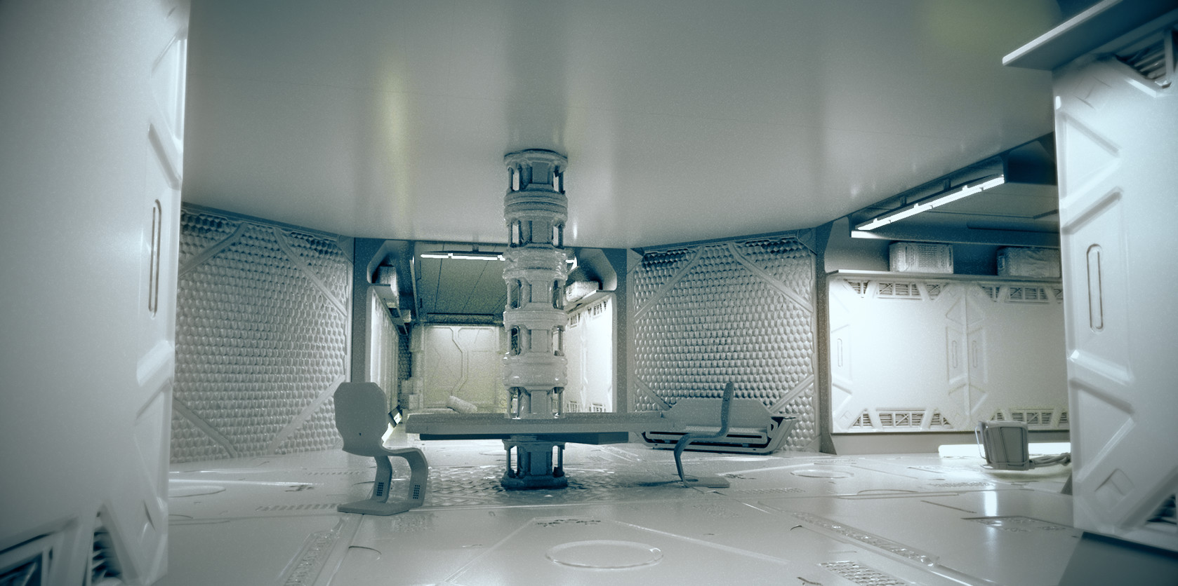 ArtStation - Sci-fi interior Scene for renders 3D model Low-poly 3D ...