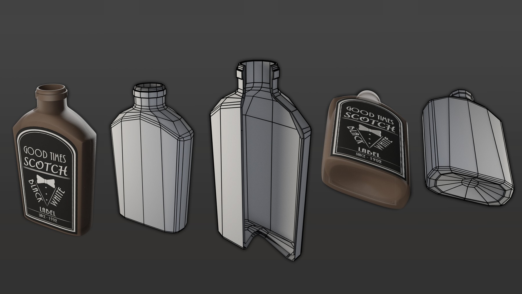 ArtStation - Decorative Bottles Pack (Blender)