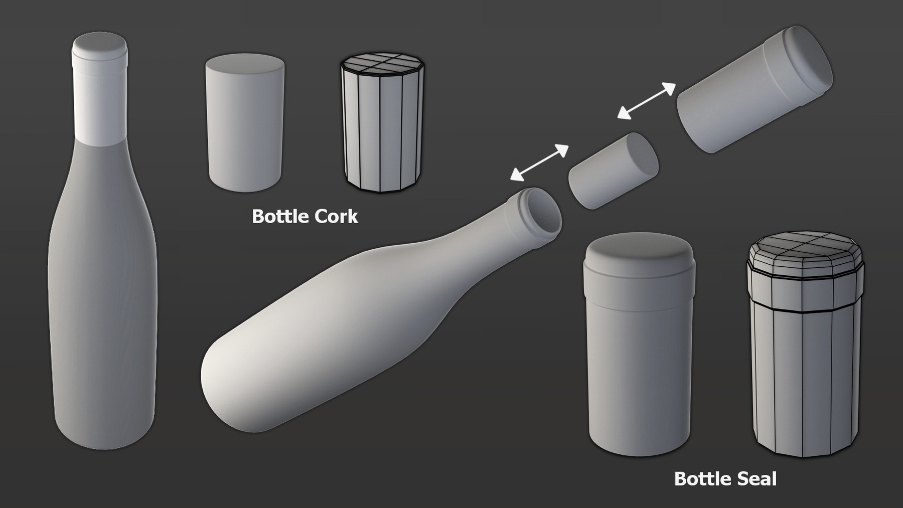 ArtStation - Decorative Bottles Pack (Blender)