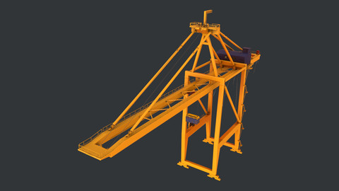 PBR Quayside Container Crane Version 1 - Yellow Dark