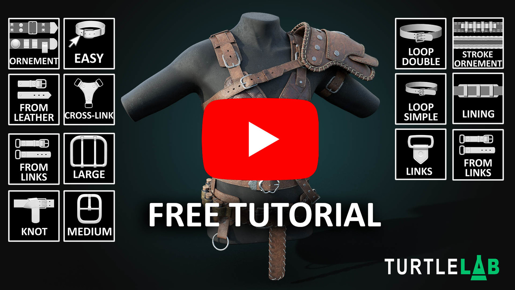 leather straps with buckles