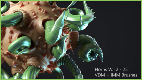 Zbrush - Horns Vol 2 -  VDM + IMM Brushes