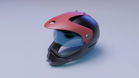 Helmet racer scifi Helmet 3D model