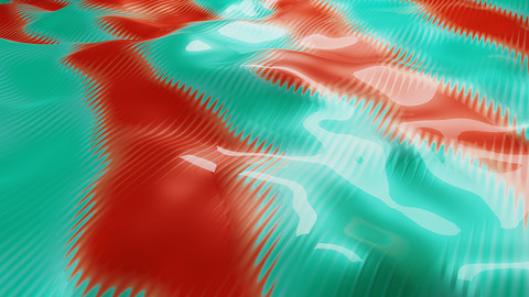 4K Abstract Wallpaper - Vermilion Teal Lined