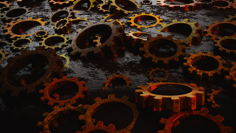 4K Abstract Wallpaper - Gears Grunge