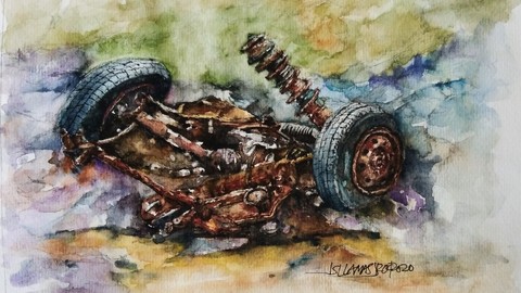 Watercolor "junk"