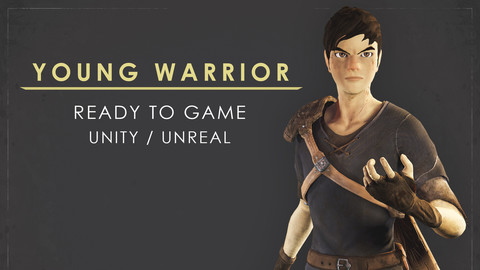 Young Warrior - Ver1 - Ready to Game - Low Poly - 3D Model