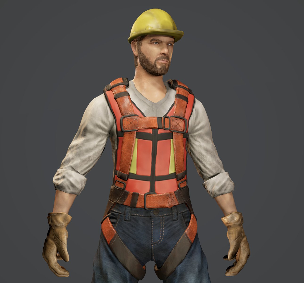 Construction Worker 3d Model