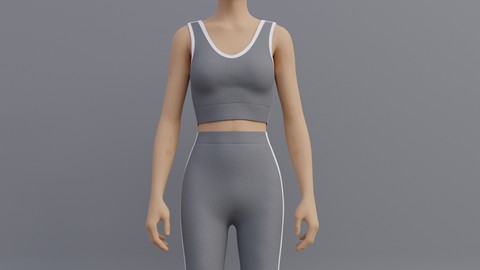 3D Female Yoga costume