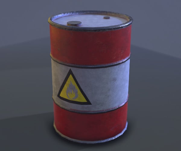 ArtStation - Old Rusty Metal Barrel (Drum container) (3 colors, obj ...