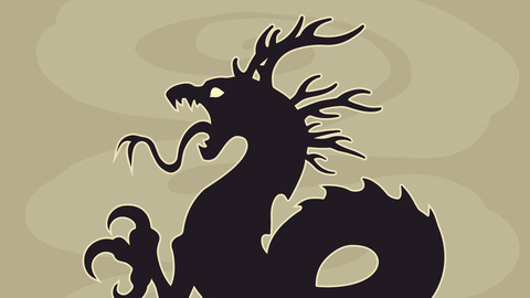 Vector dragon emblem