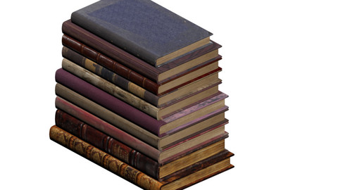 10 Old Book 3d Models