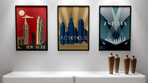 3D Poster/Frame/Art Mockp