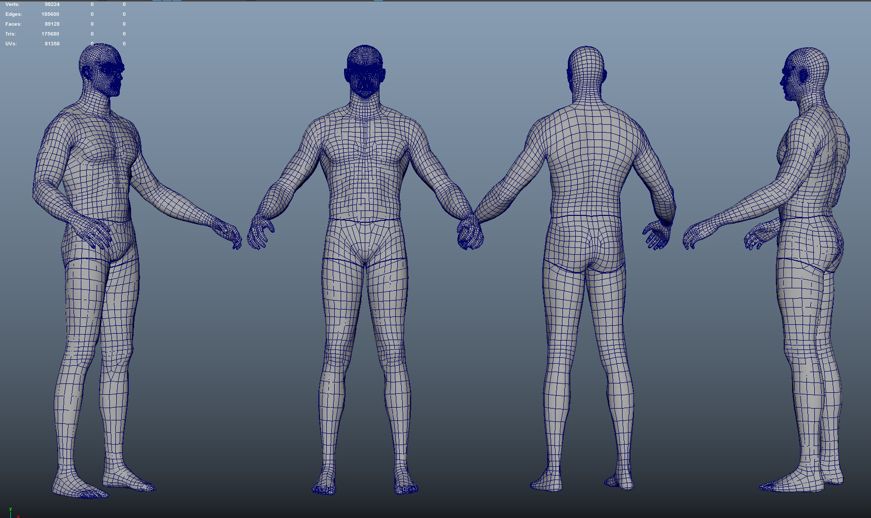ArtStation - Male basemesh man Anatomy base man human average Caucasus ...
