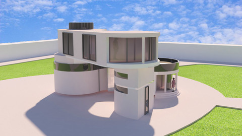 3d modern villa