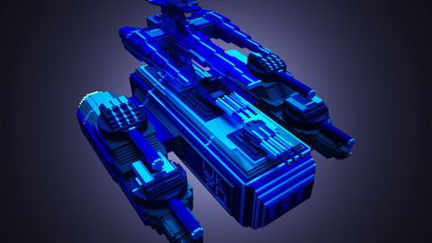 3d voxel spaceship