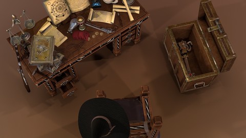 Medieval table 3d model