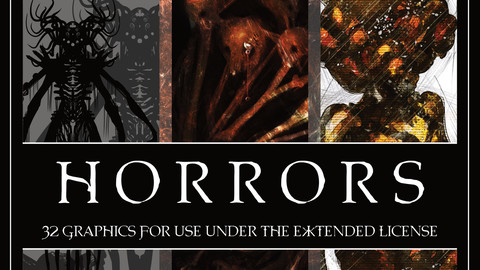 HORRORS – a pack of monster illustrations