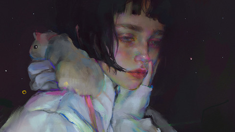 "Photo Study" Full Painting Process Time-Lapse Video + Hi-res Image + My Brush-set