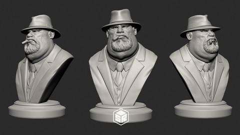 Mafia Boss Bust - 3D Print Ready