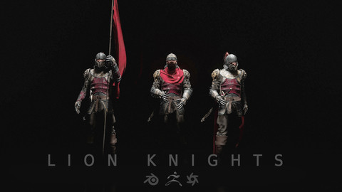 Lion Knights 3D models for Concept Art