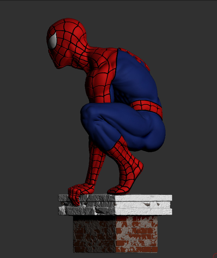 AI Art Generator: Spiderman full body pose reference