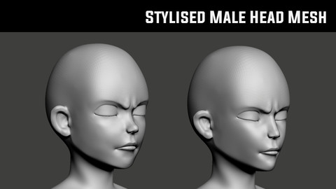 Stylised Male Head Basemesh