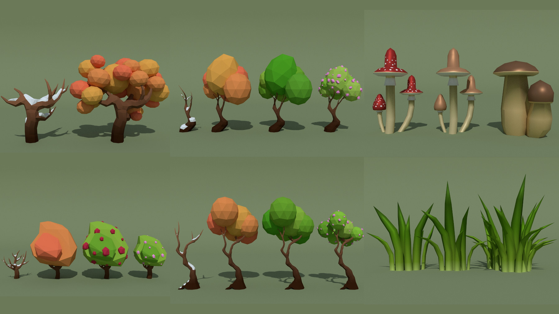 ArtStation - LowPoly Forest Pack | Game Assets