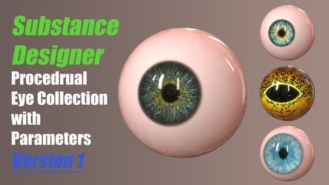 Substance Designer Procedrual Eye Collection with Parameters_Version 1