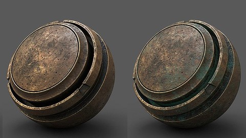 Aged Brass - Flexible Smart material for Substance Painter