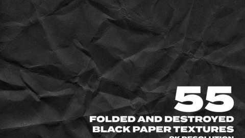 8K Destroyed Black Paper Textures