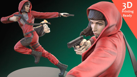 LaCasaDePapel Tokyo 3D printing ready fanart