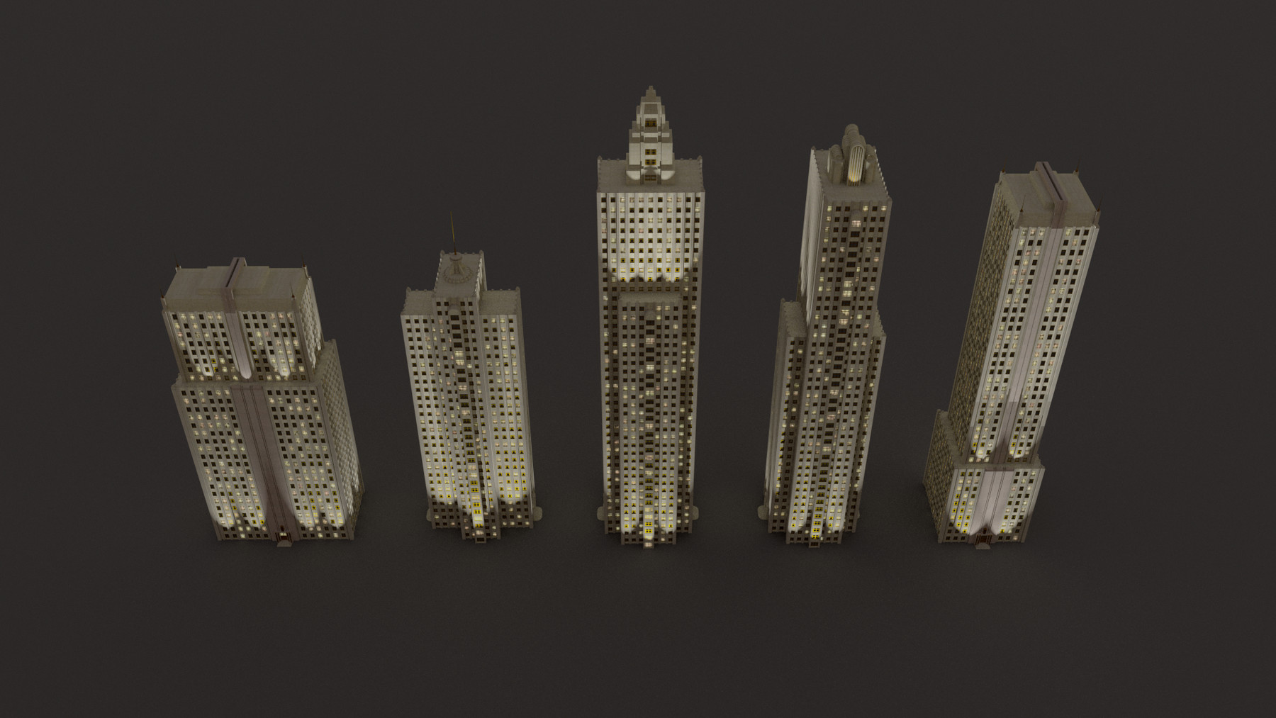 Artstation Art Deco 3d Buildings Resources