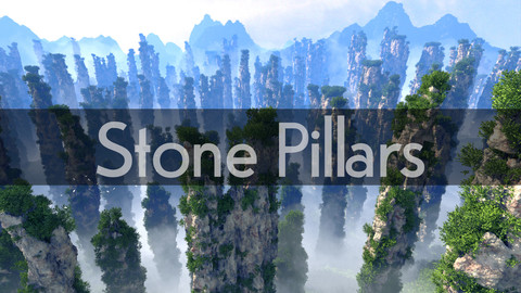 Stone Pillars 3D Rocks