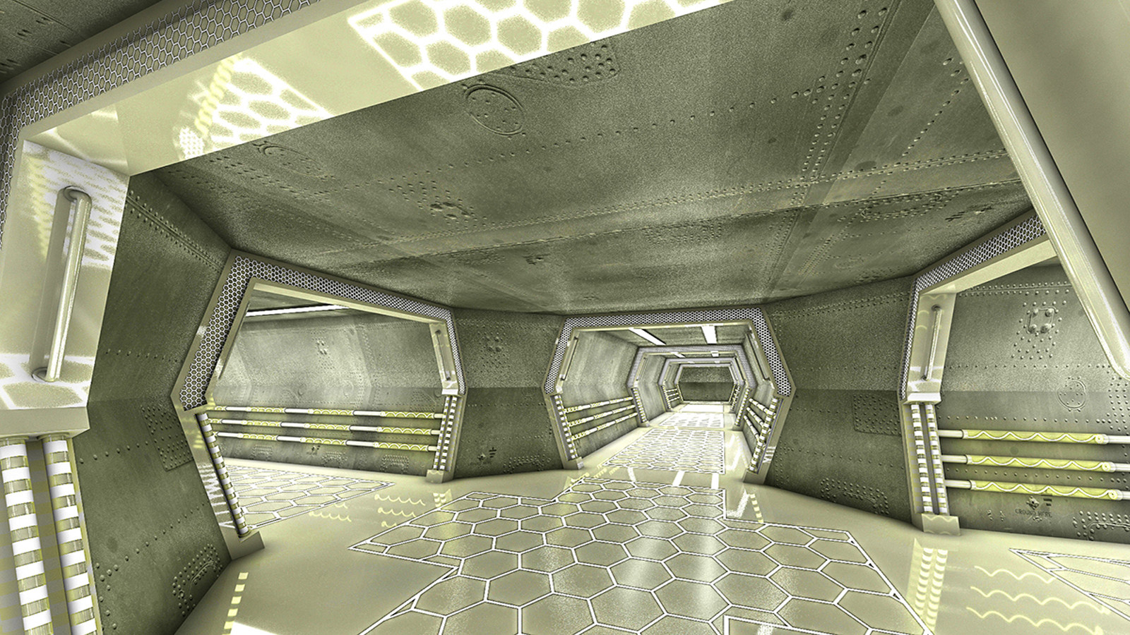 ArtStation - Sci Fi Modes Corridor 3D model | Game Assets