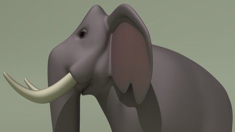 Animated Cartoon Elephant