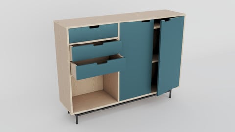 Dresser | Sketchup 3D Model | Incl. V-Ray Materials