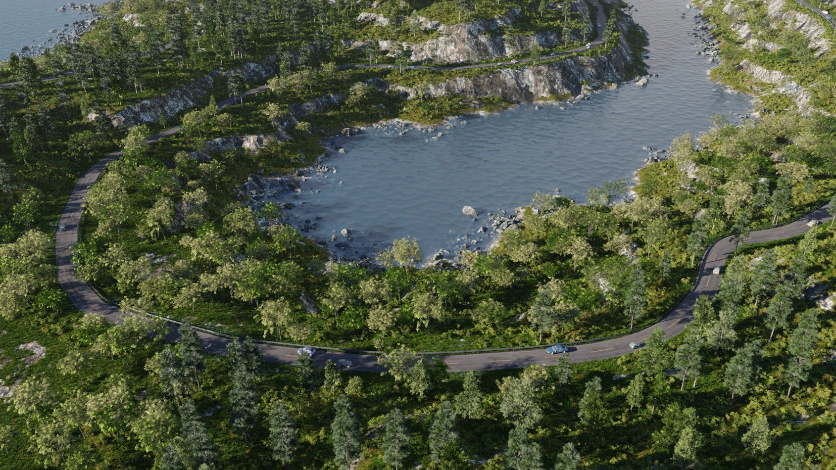 ArtStation Lake islet in Blender Resources