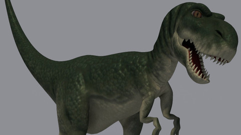 Rigged Cartoon Tyrannosaur