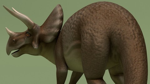 Rigged Cartoon Triceratops