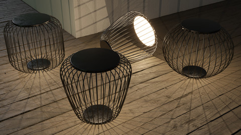 Outdoor Lamp Set | Sketchup 3D Model Set | Incl. V-Ray Materials