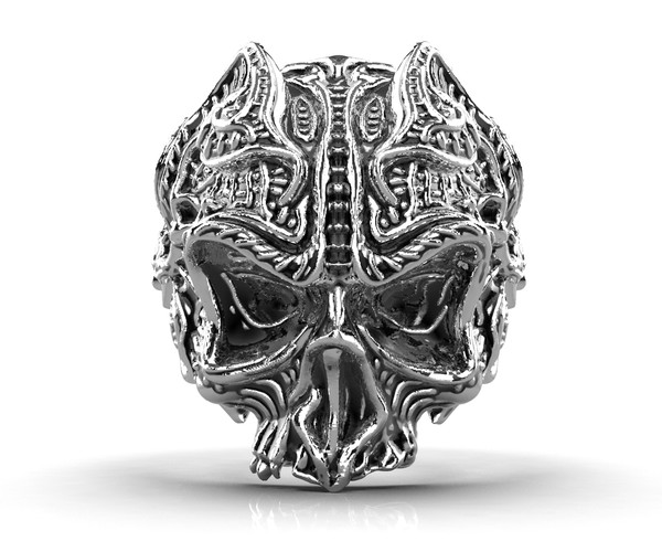 ArtStation - Gothic Skull Ring 3D Model For Printing - GP9 | Resources