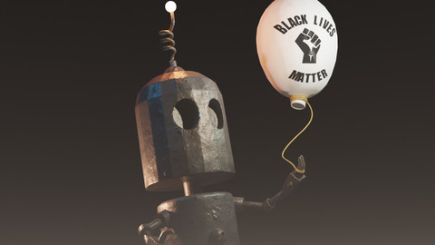 Black Lives Matter Tin Robot Tribute