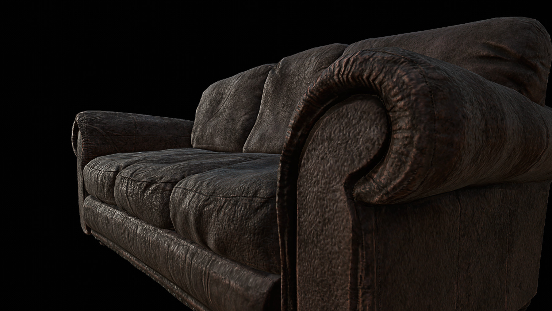 ArtStation Dirty Used Leather Couch OLD VERSION NON FIXED UVS