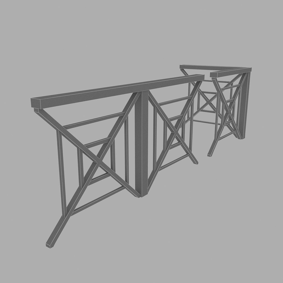 ArtStation - 3D black Railing Modular | Game Assets