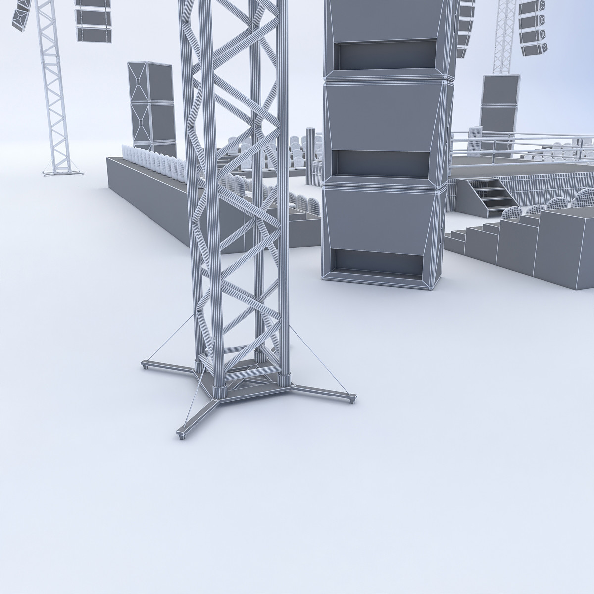 3d модель бокс. Box area.