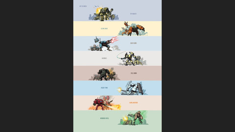 Into the Breach Mech Squads Vertical Poster (Variant 1)