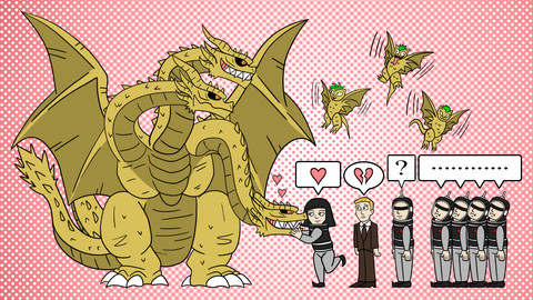 Happy Valentine's Day Ghidorah