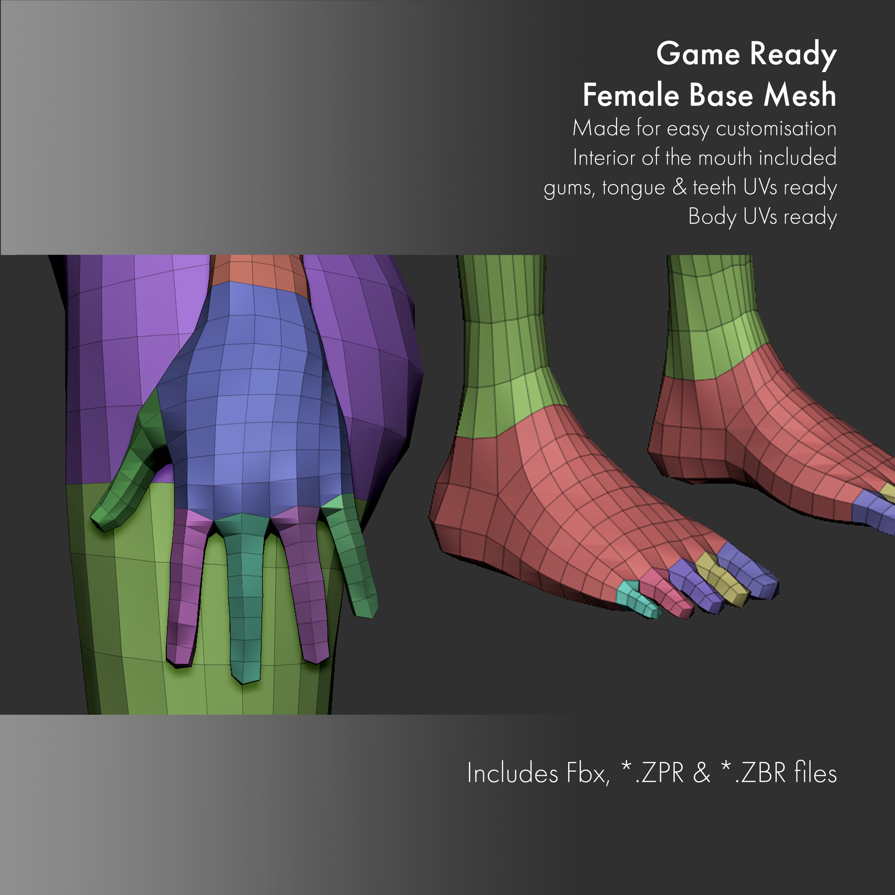 Artstation Game Ready Female Base Mesh Resources